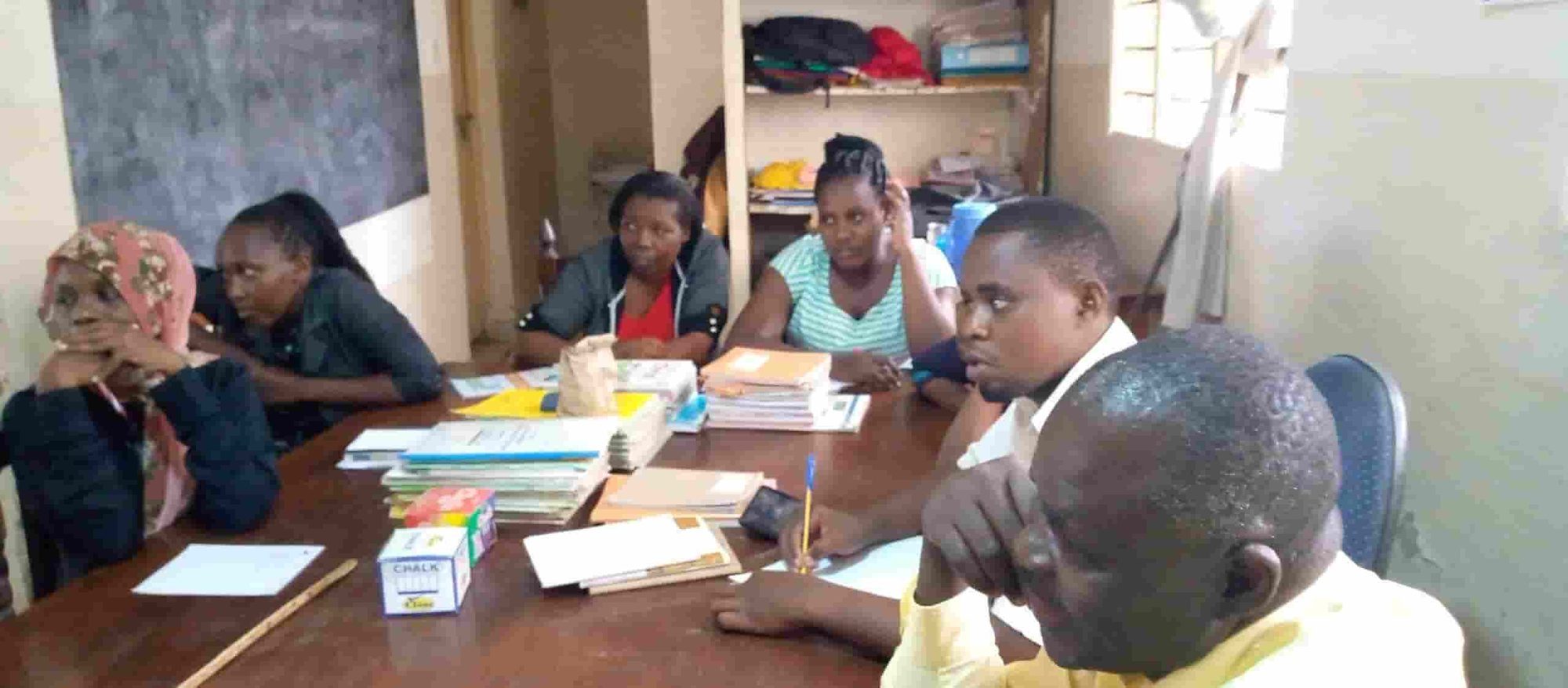 Teachers' staffroom meeting